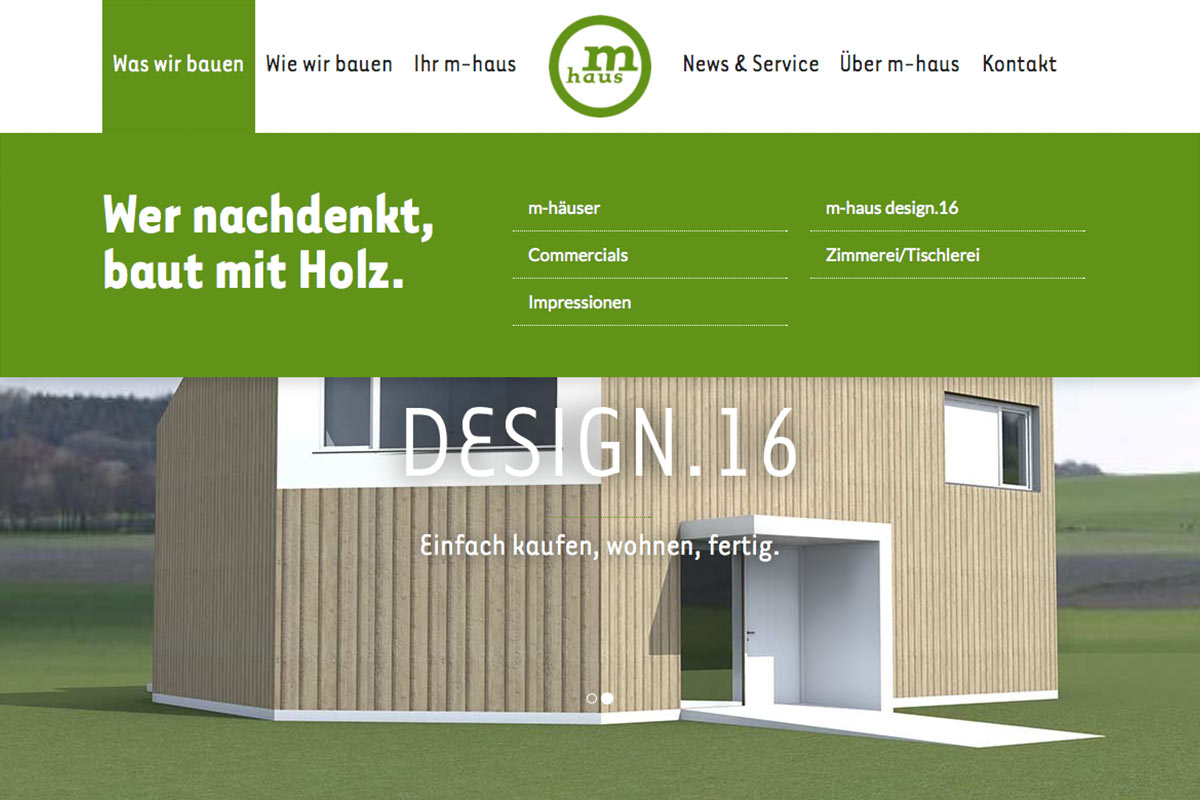 Neue Homepage für das Holzbauunternehmen m-haus Mittermayr aus Walding